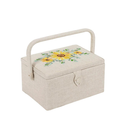 Boîte à couture brodée - Tournesol