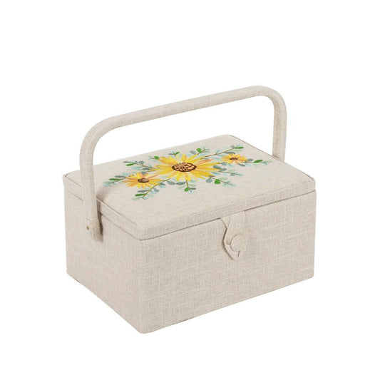 Boîte à couture brodée - Tournesol