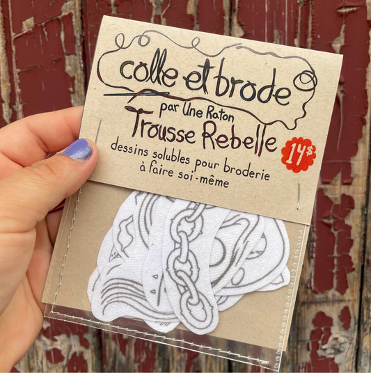 Colle et brode - Rebelle - UNE RATON