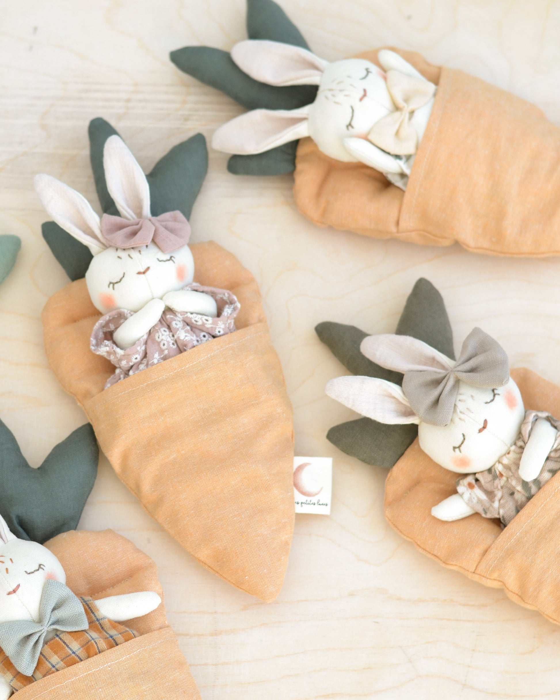 Sewing Pattern for Bunny Stuffed Animal + Carrot Bed
