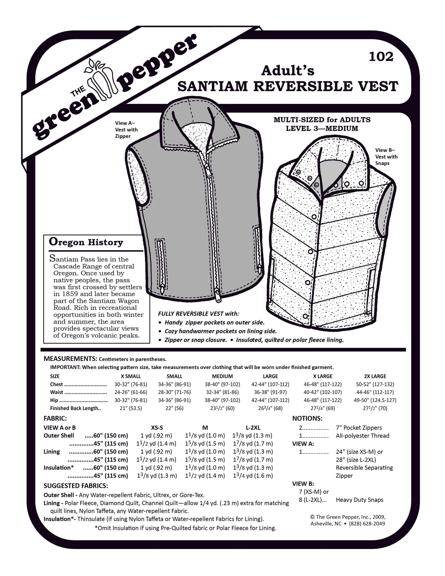 image of cover for sewing pattern
