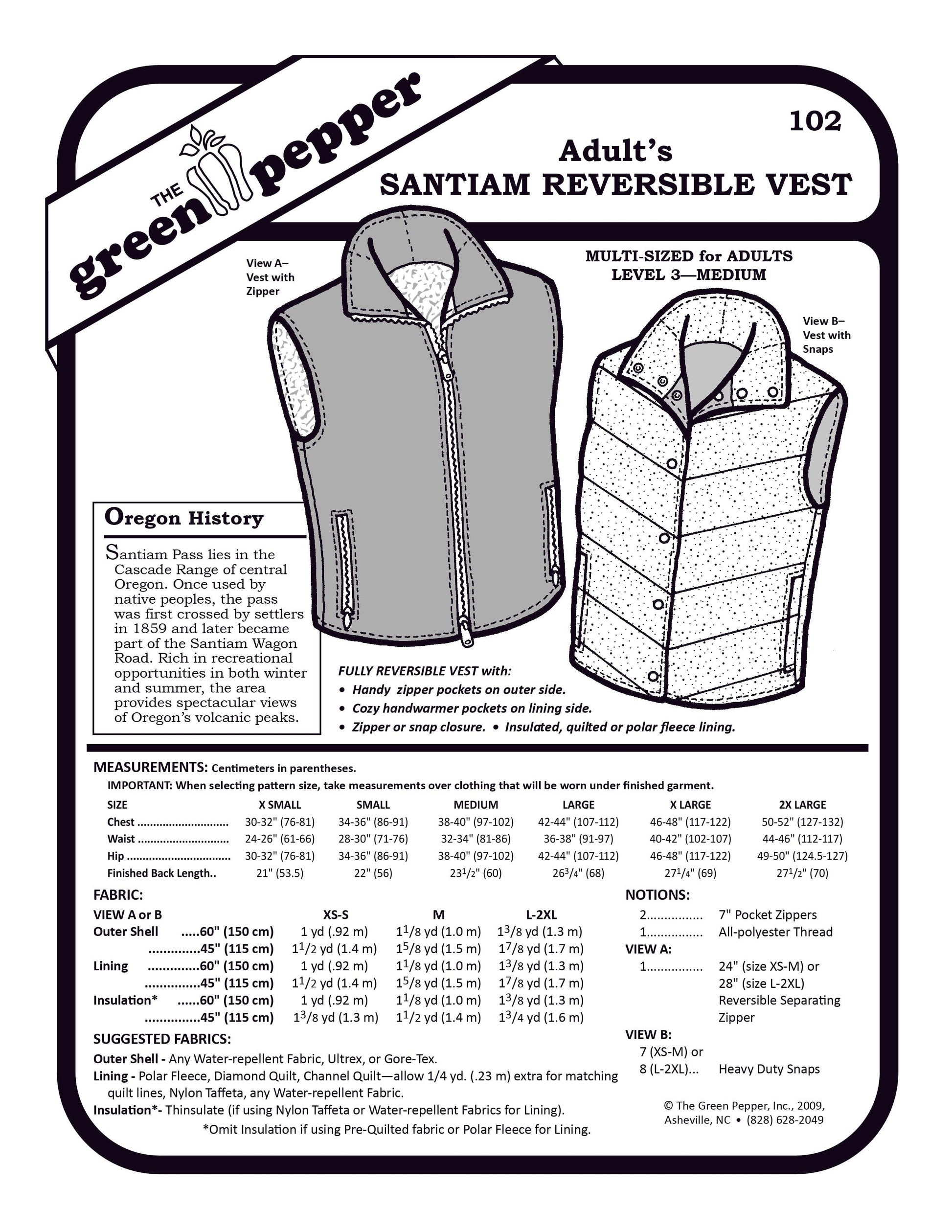 image of cover for sewing pattern