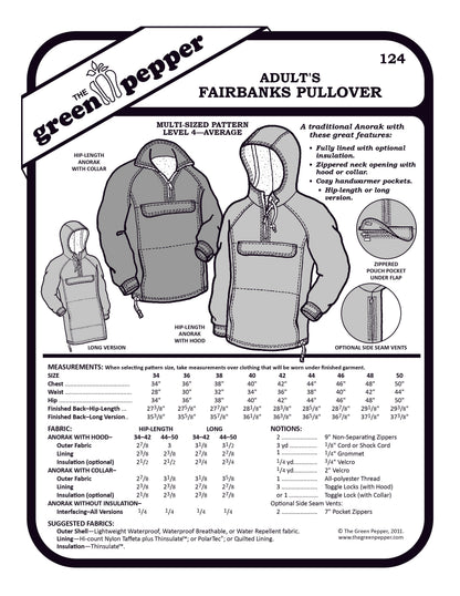 cover of 124 Fairbanks Pullover sewing pattern