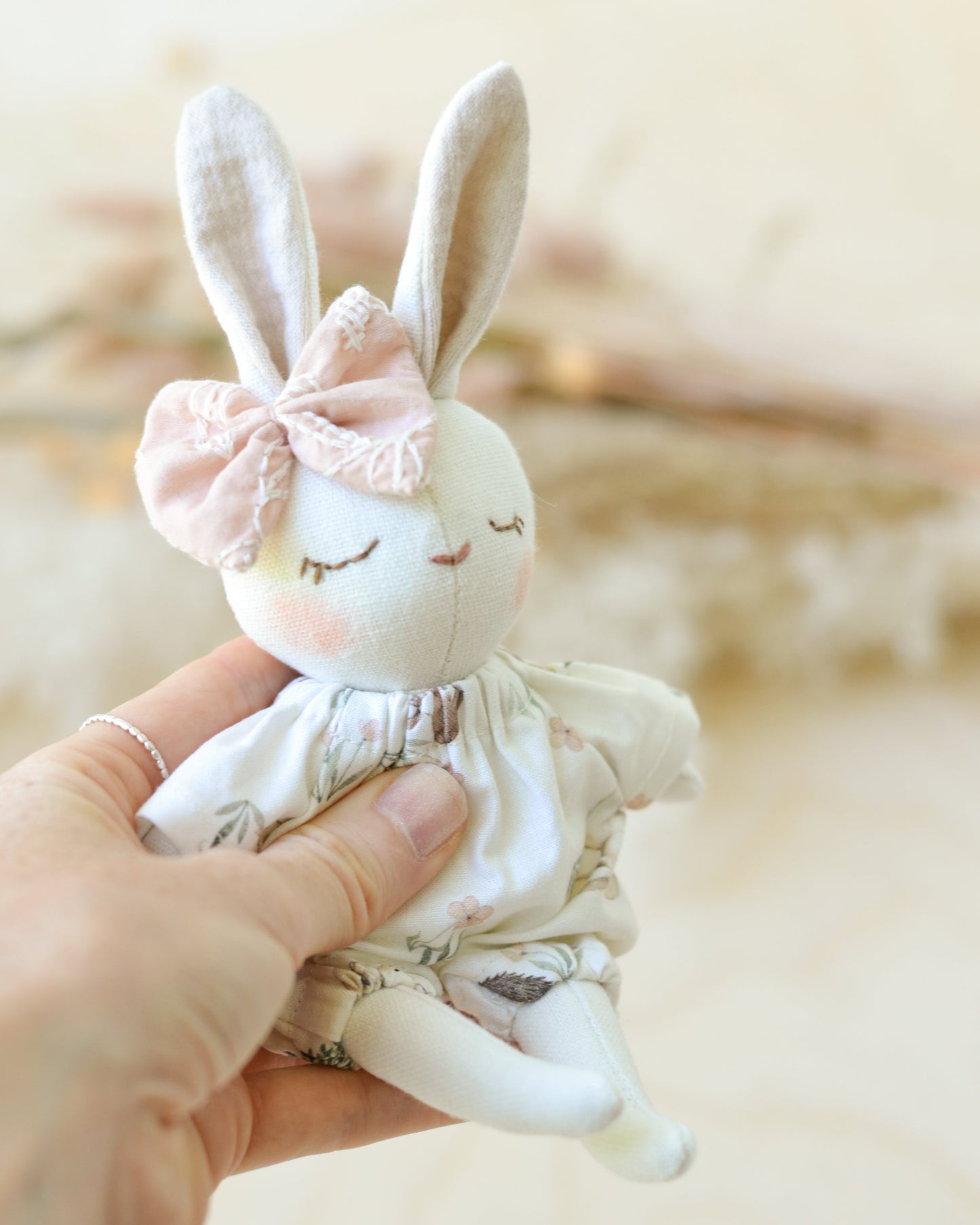 Sewing Pattern for Bunny Stuffed Animal + Carrot Bed