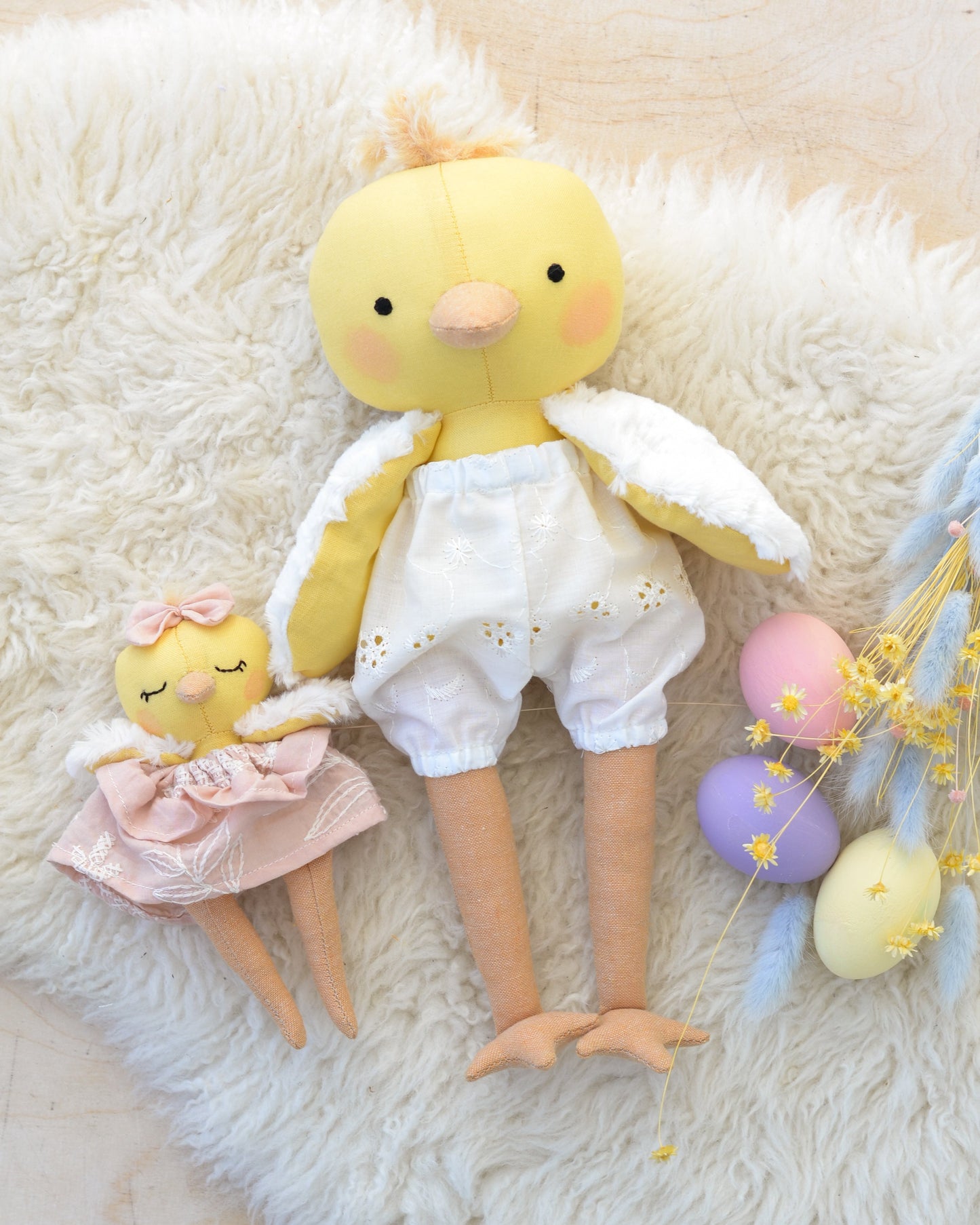Sewing Pattern - Mini Chick doll + Easter egg bed