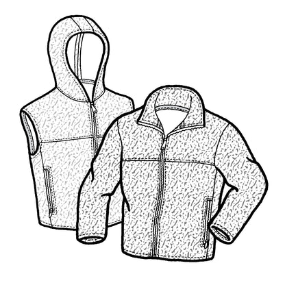 507 – Adult's Plush Polar Jacket & Vest Pattern