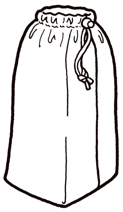 Line drawing of  a stuff sack