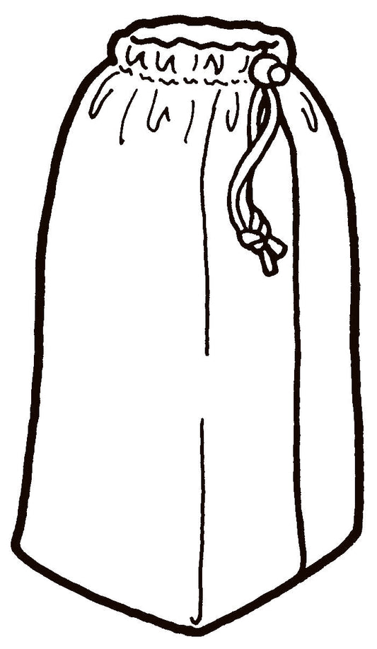Line drawing of  a stuff sack