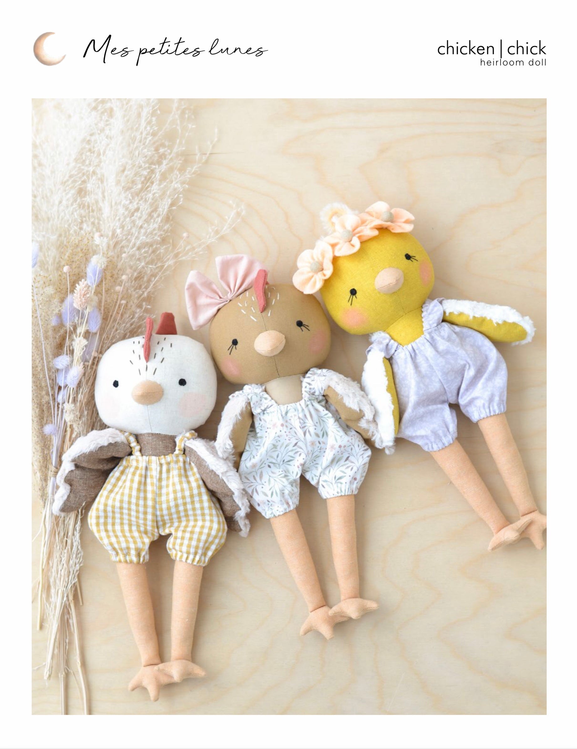 Sewing Pattern - Chick / Chicken doll