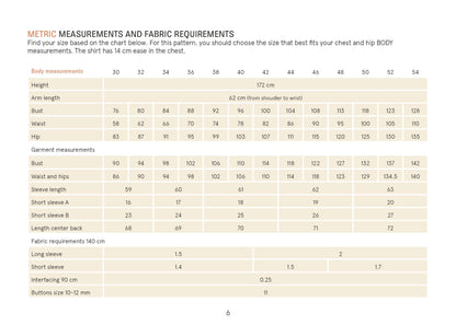 Anna Shirt sewing pattern Wardrobe By Me