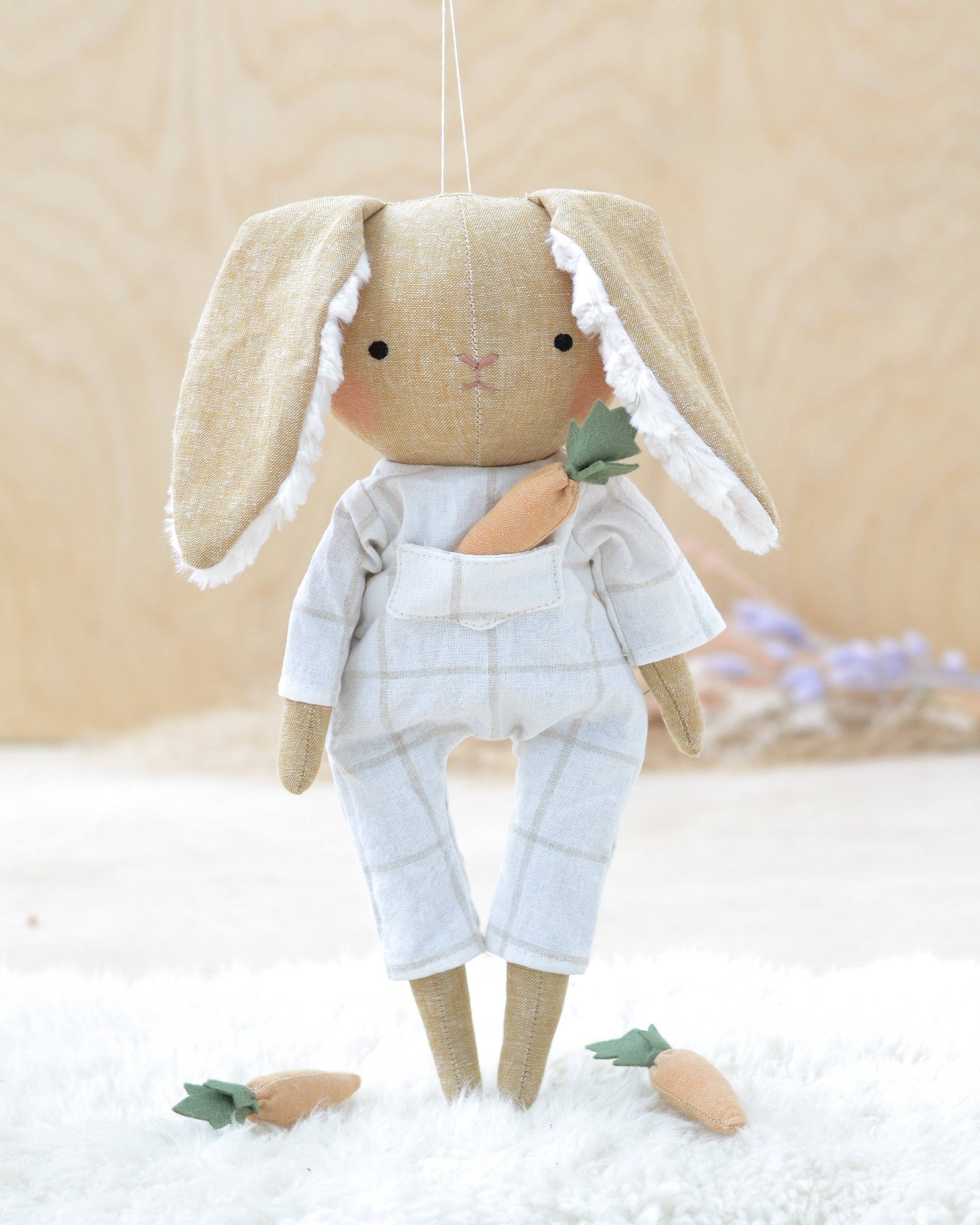 Bunny Doll Stuffed Animal Sewing Pattern + 2 outfits