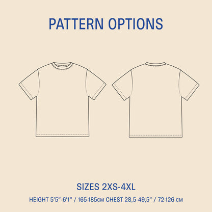 Big T-shirt sewing pattern