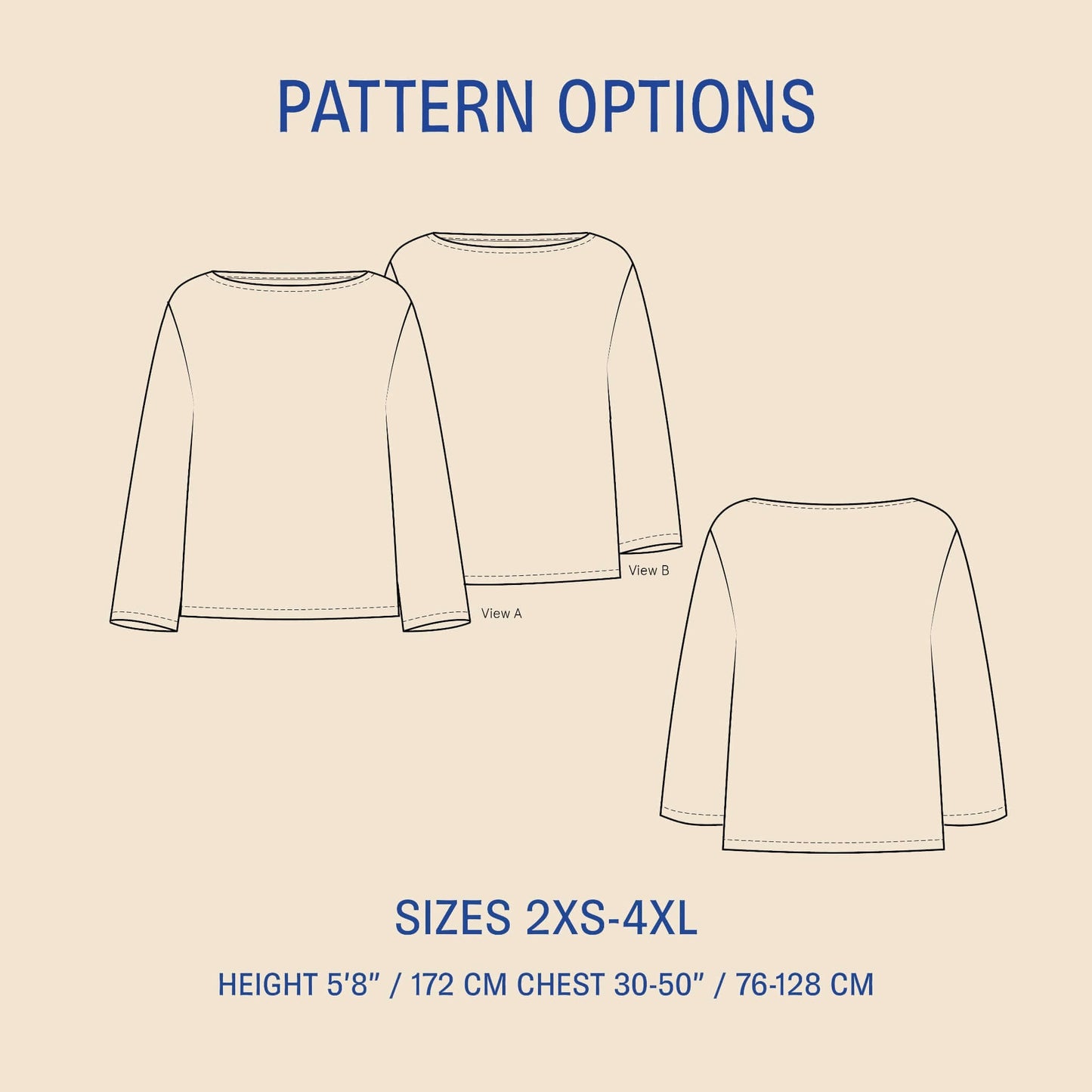 Boatneck Blouse sewing pattern Wardrobe By Me