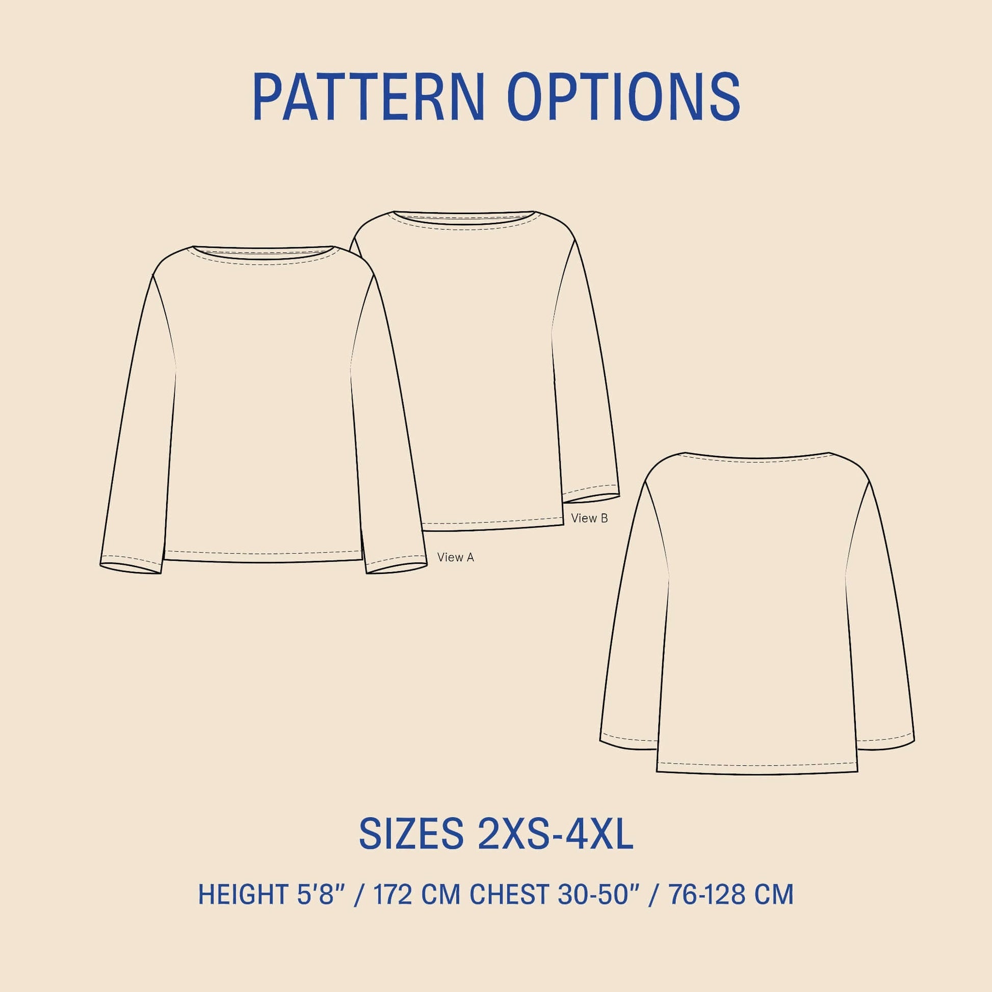 Boatneck Blouse sewing pattern Wardrobe By Me
