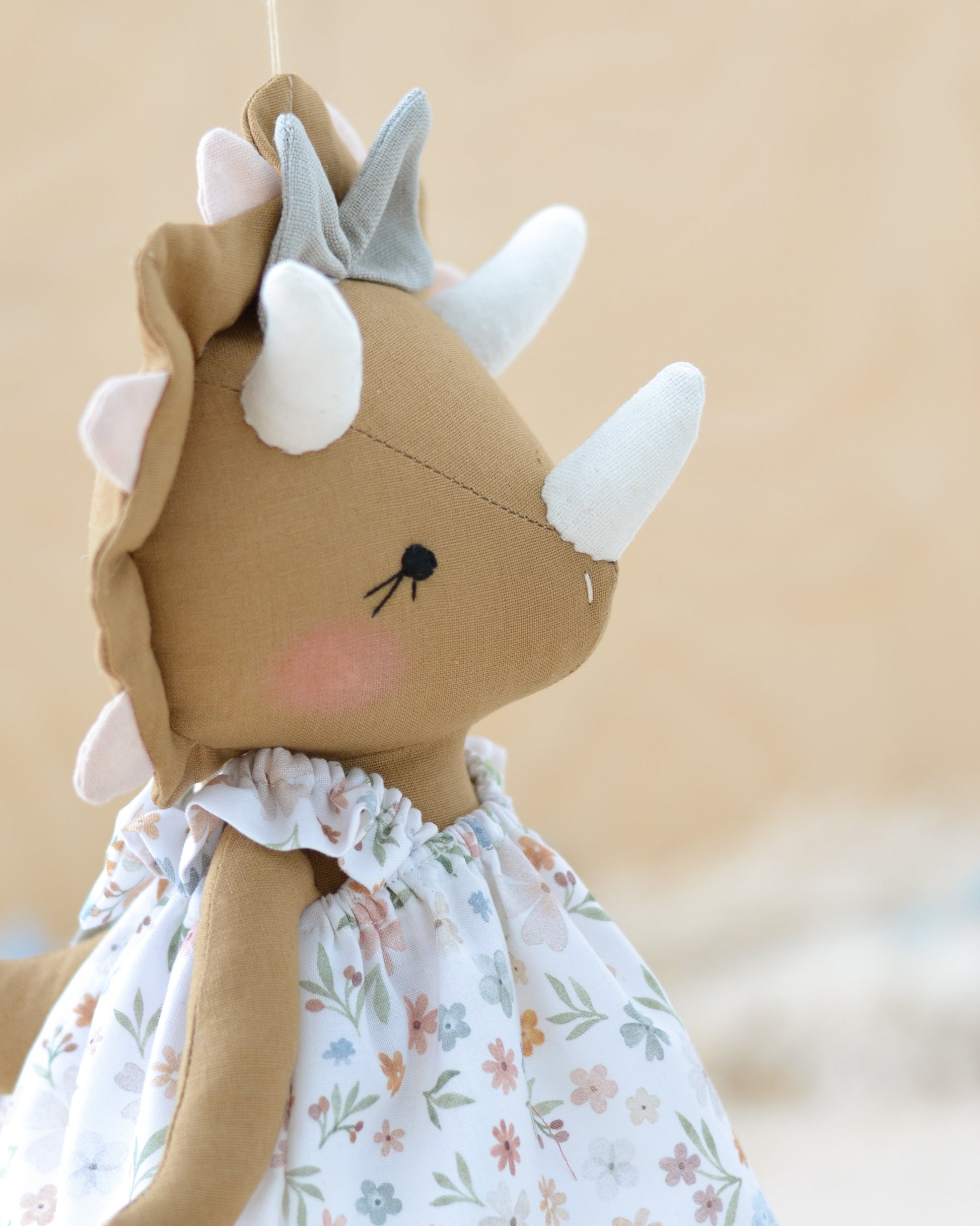 Triceratops Dinosaur Doll Sewing Pattern