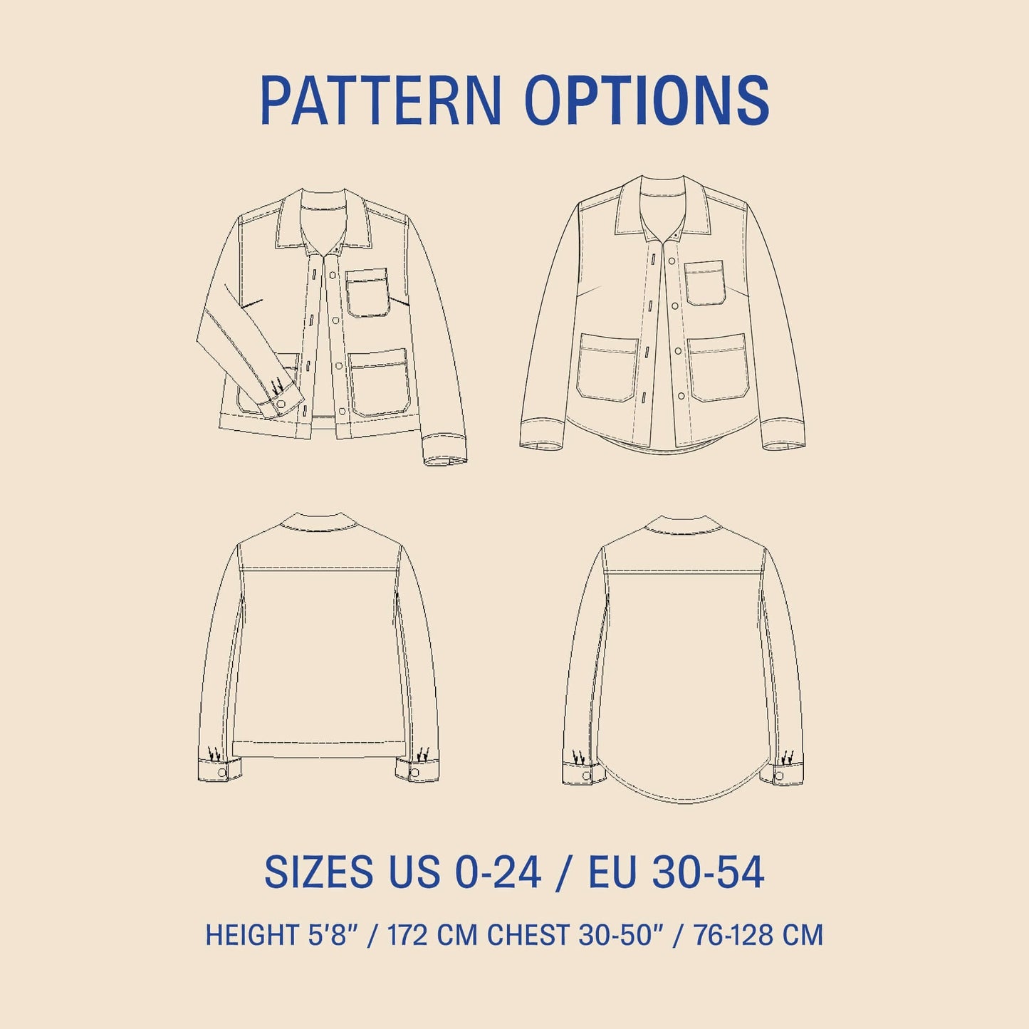 Canvas Jacket sewing pattern Wardrobe By Me