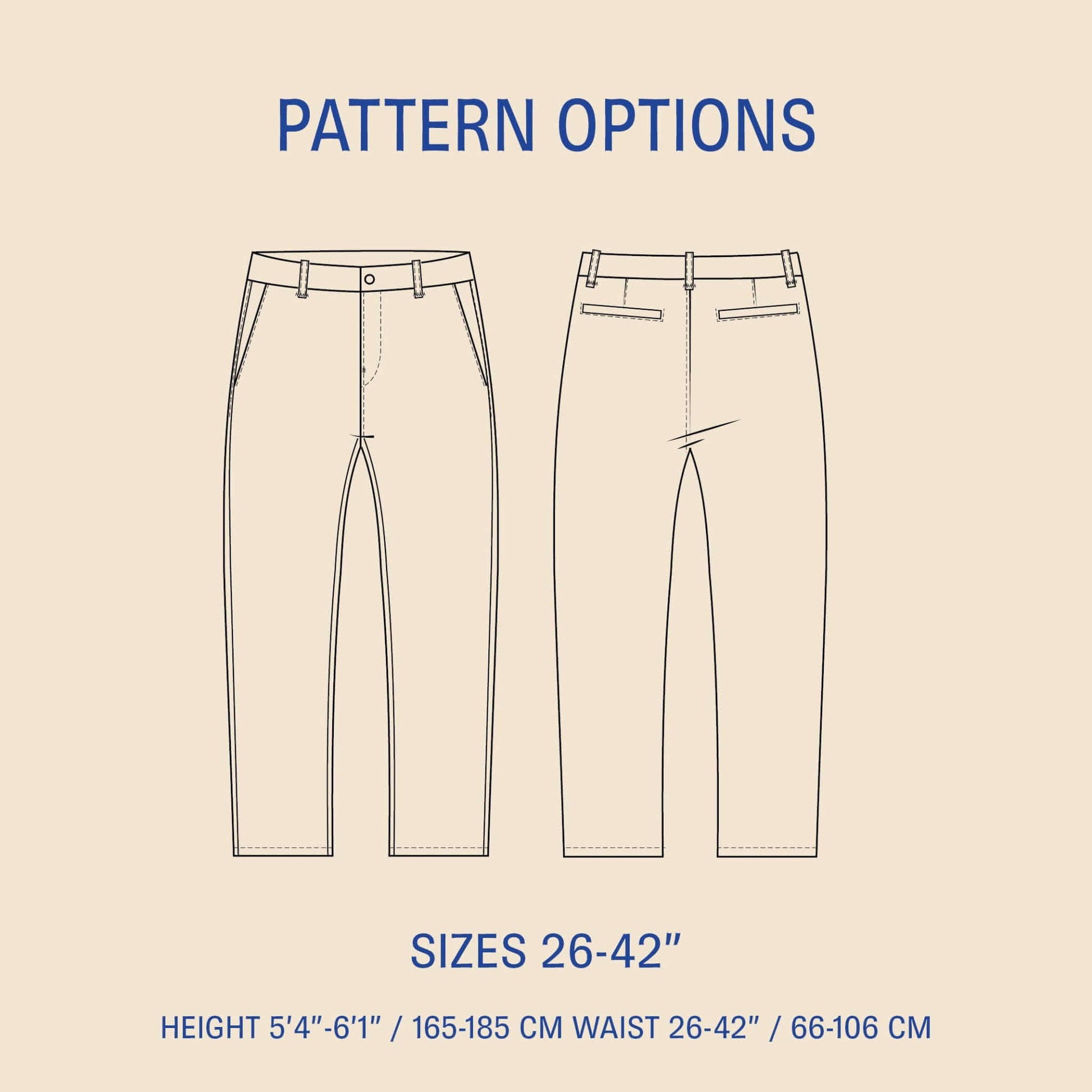 Chino pants sewing pattern Wardrobe By Me