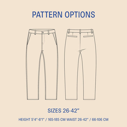 Chino pants sewing pattern Wardrobe By Me
