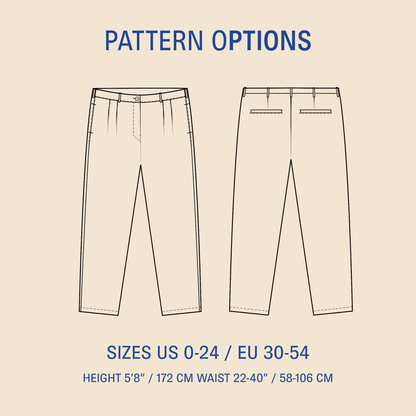 Cocoon Pants sewing pattern Wardrobe By Me