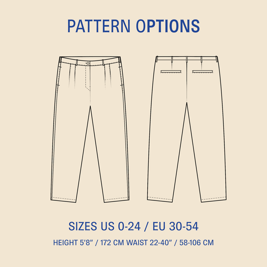 Cocoon Pants sewing pattern Wardrobe By Me