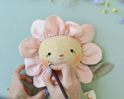 Sewing Pattern - Flower doll + 2 outfits