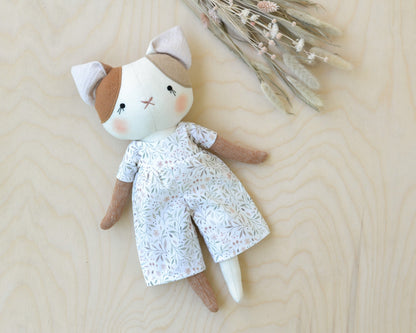 Sewing Pattern - Cat doll + 2 outfits