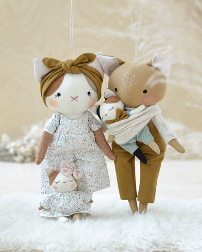Sewing Pattern - Family Cat doll bundle