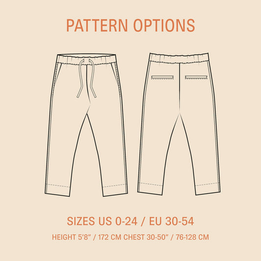Easy pants Sewing Pattern Wardrobe By Me
