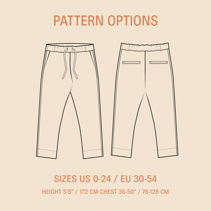 Easy pants Sewing Pattern Wardrobe By Me