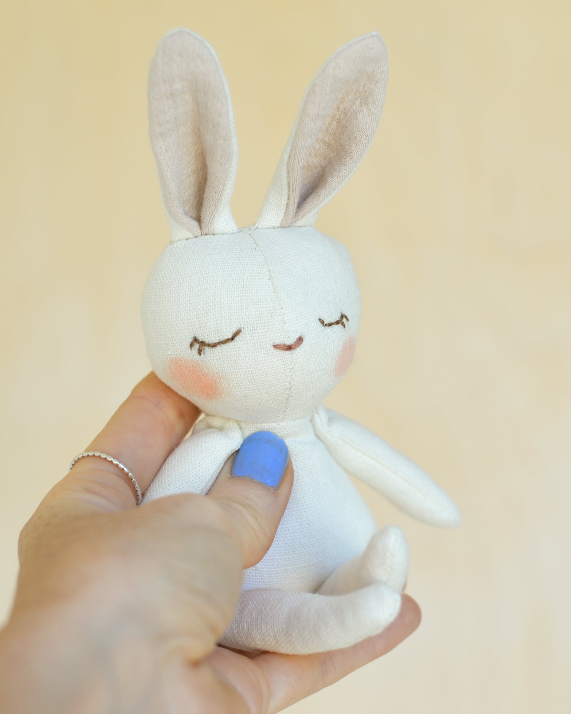 Sewing Pattern for Bunny Stuffed Animal + Carrot Bed