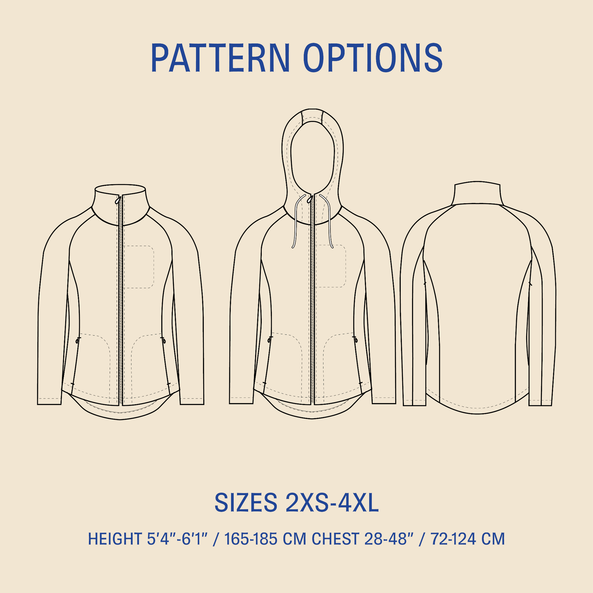 Men's Fleece jacket pattern Wardrobe By Me