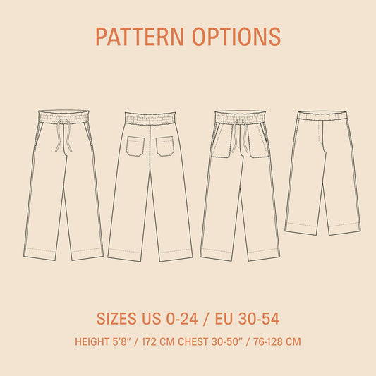 High Waist Pants Sewing Pattern Wardrobe By Me