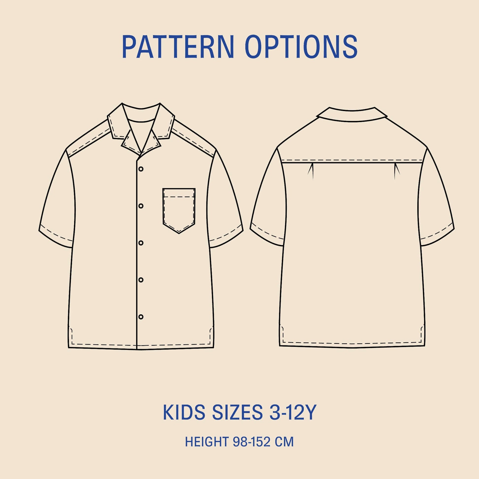 Kids Tropical Shirt sewing pattern Wardrobe By Me