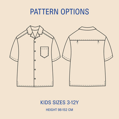 Kids Tropical Shirt sewing pattern Wardrobe By Me