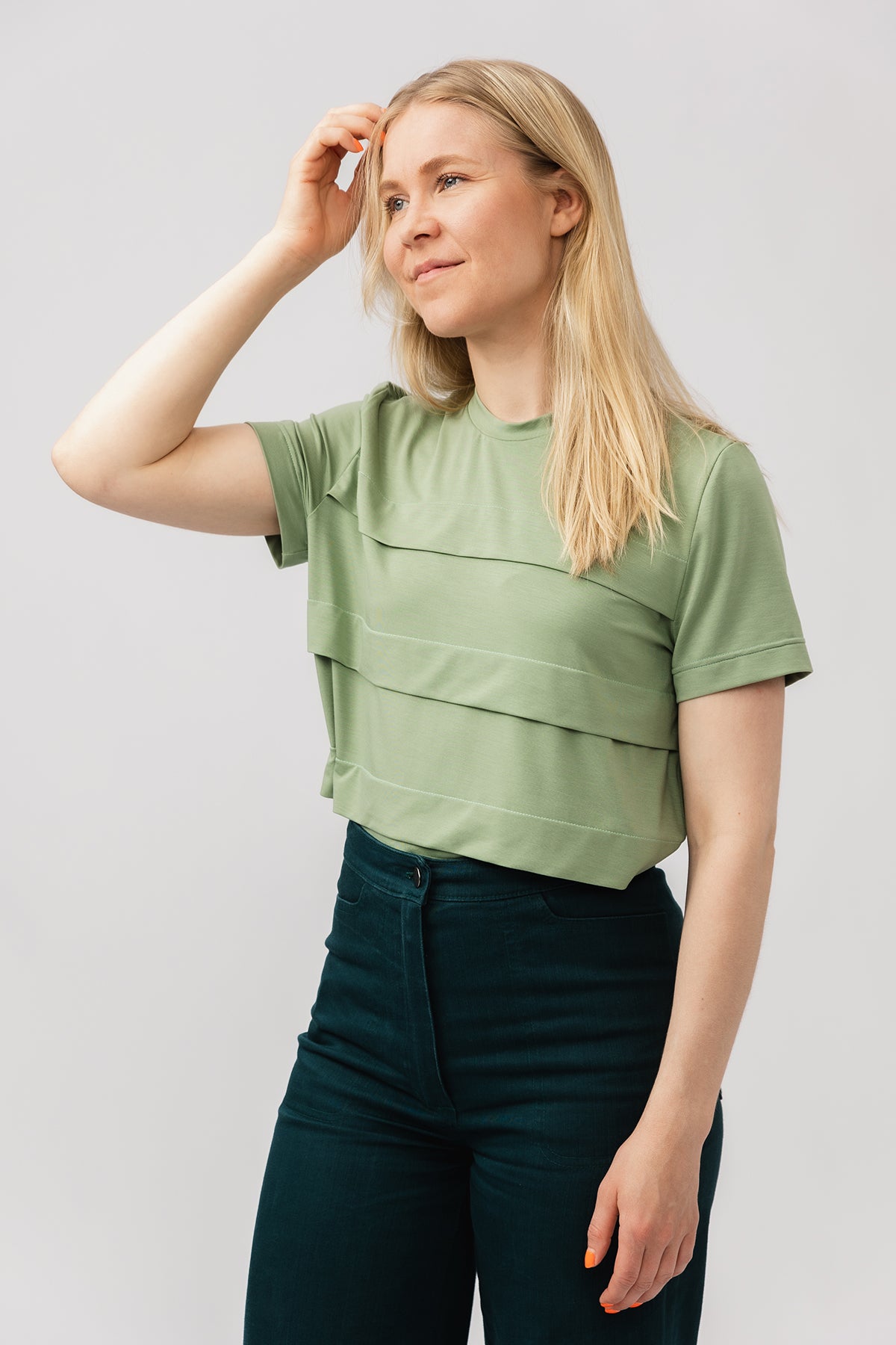 LAURIE pleated tee