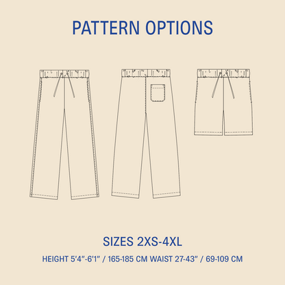 Loose Linen Pants Sewing pattern Wardrobe By Me