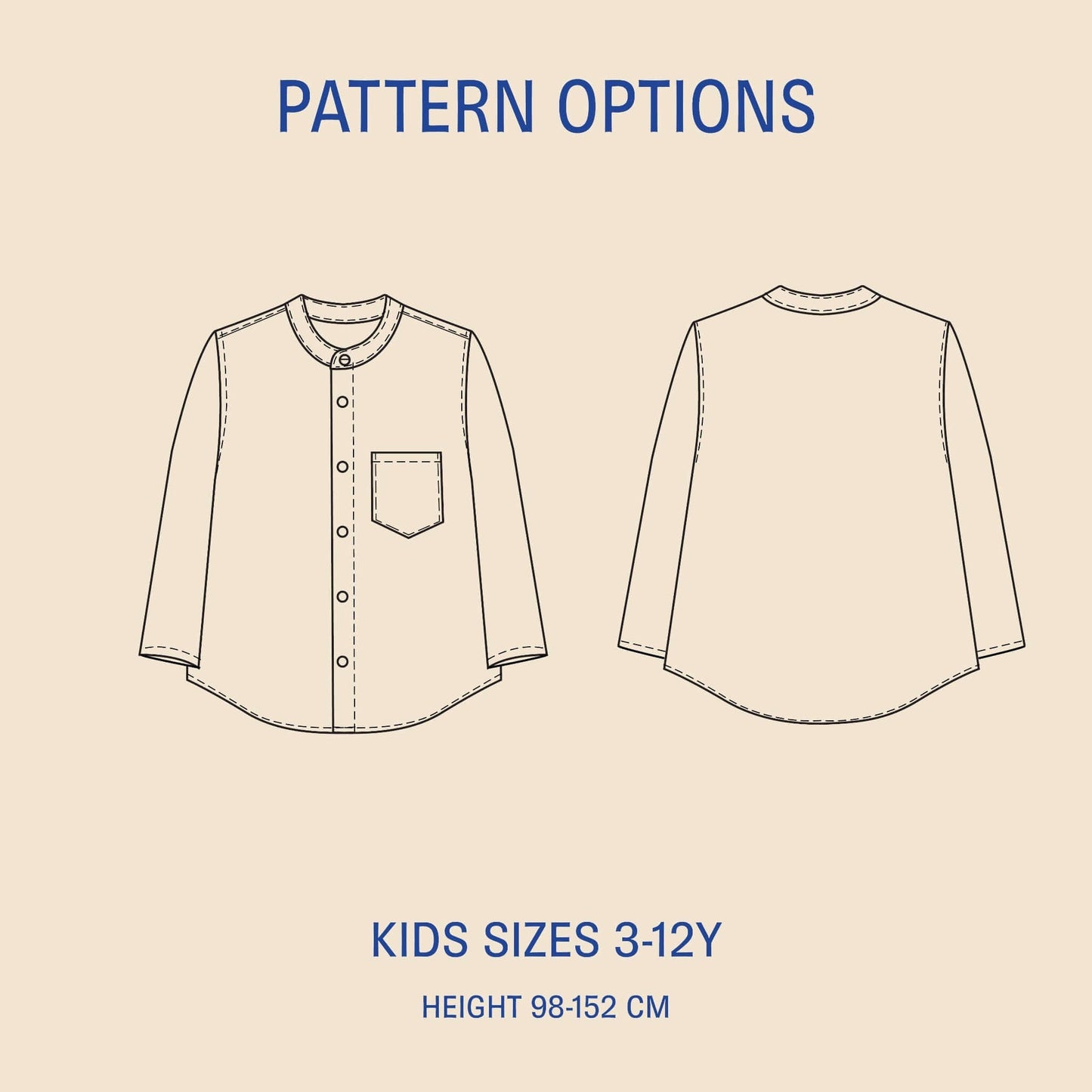 Kids Mini Jensen Shirt sewing pattern Wardrobe By Me