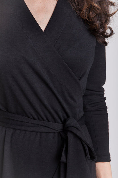 Long-sleeved dress sewing pattern