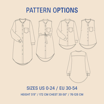 Savannah Shirt Sewing Pattern Wardrobe By Me