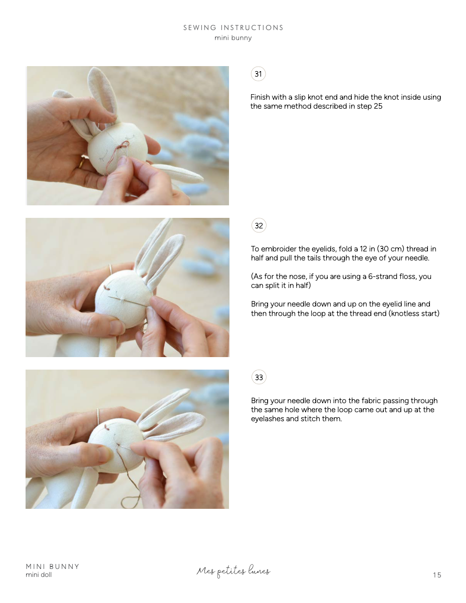 Sewing Pattern for Bunny Stuffed Animal + Carrot Bed