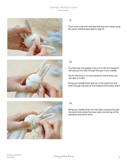 Sewing Pattern for Bunny Stuffed Animal + Carrot Bed