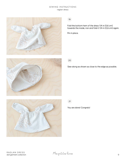 Bunny Doll Stuffed Animal Sewing Pattern + 2 outfits