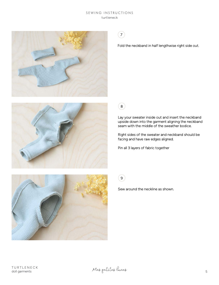 Sewing Pattern - Dog doll + 2 outfits