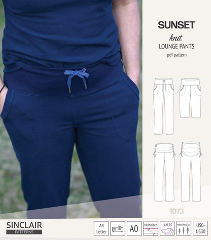 Sunset knit lounge pants (PDF) (2025 Updated)