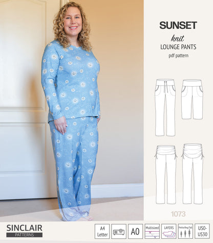 Sunset knit lounge pants (PDF) (2025 Updated)