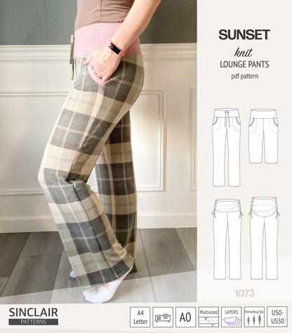 Sunset knit lounge pants (PDF) (2025 Updated)