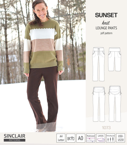 Sunset knit lounge pants (PDF) (2025 Updated)