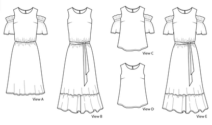 Vera dress & top PDF Pattern - Ploen Patterns