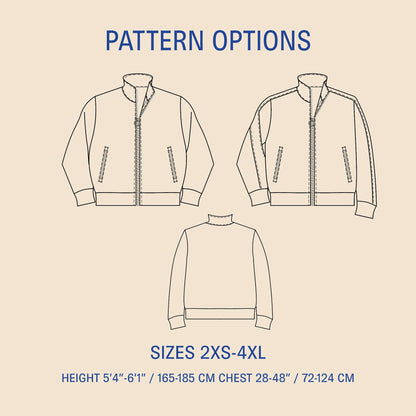 Track Jacket sewing pattern Wardrobe By Me