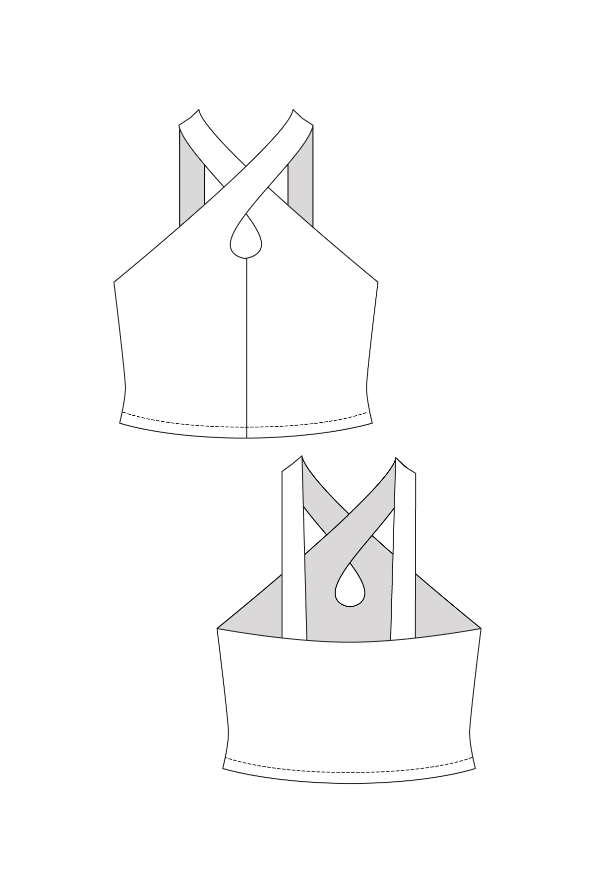ULPU cross neck tank top